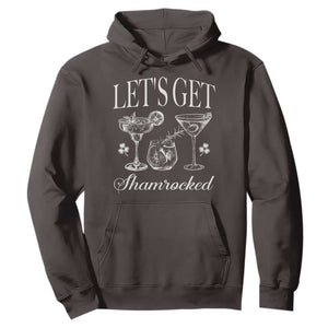 St Patricks Day Cocktail Hoodie Lets Get Shamrocked TS10 Dark Chocolate Print Your Wear
