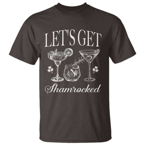 St Patricks Day Cocktail T Shirt Lets Get Shamrocked TS10 Dark Chocolate Print Your Wear