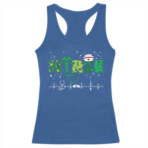 Nurse St Patricks Day Racerback Tank Top Stethoscope Scrub Irish Nurses Paddys Day TS10 Royal Blue Print Your Wear
