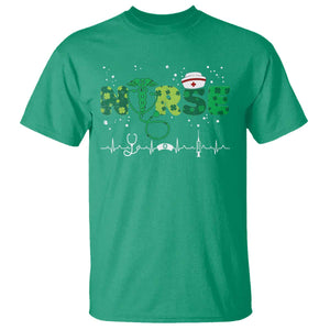 Nurse St Patricks Day T Shirt Stethoscope Scrub Irish Nurses Paddys Day TS10 Irish Green Print Your Wear