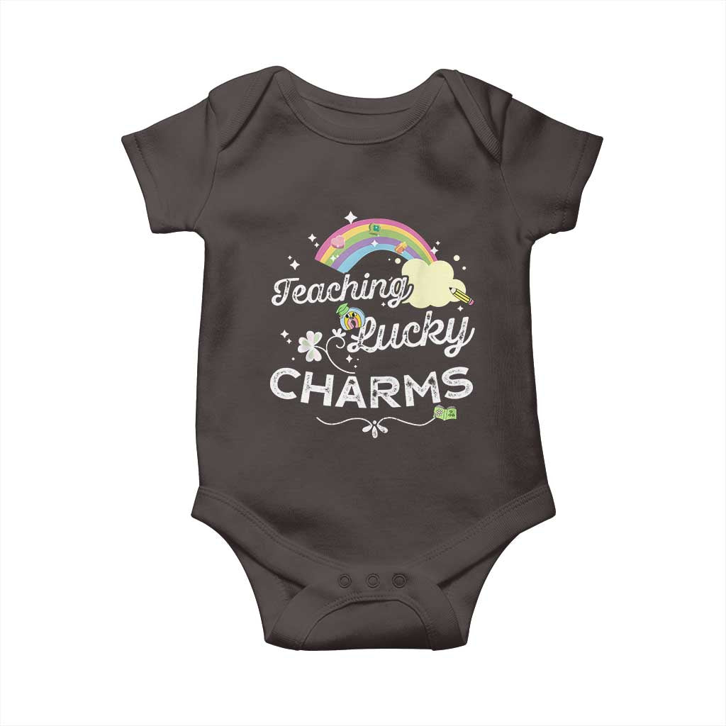 Girls St. Patricks Day Baby Onesie Little Miss Shenanigans TS10 Dark Chocolate Print Your Wear