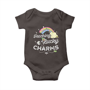 Girls St. Patricks Day Baby Onesie Little Miss Shenanigans TS10 Dark Chocolate Print Your Wear
