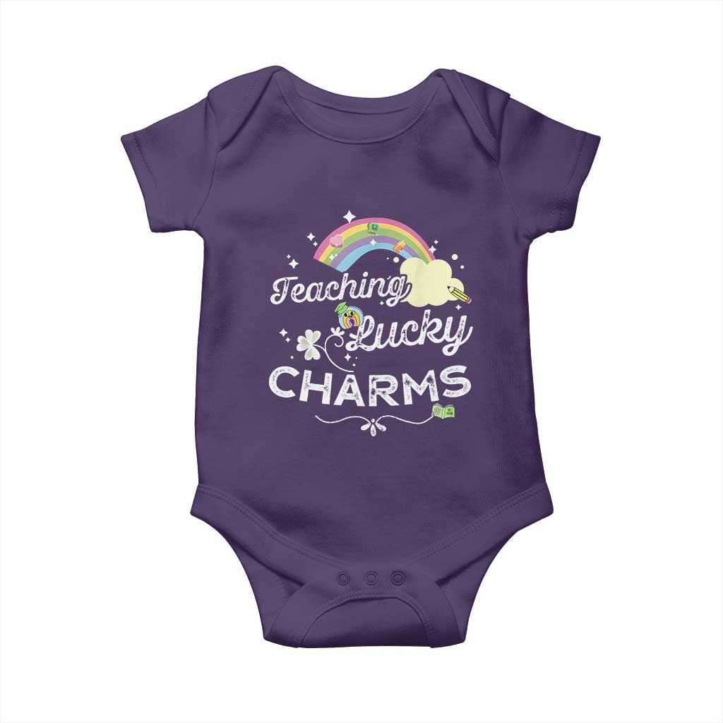 Girls St. Patricks Day Baby Onesie Little Miss Shenanigans TS10 Purple Print Your Wear
