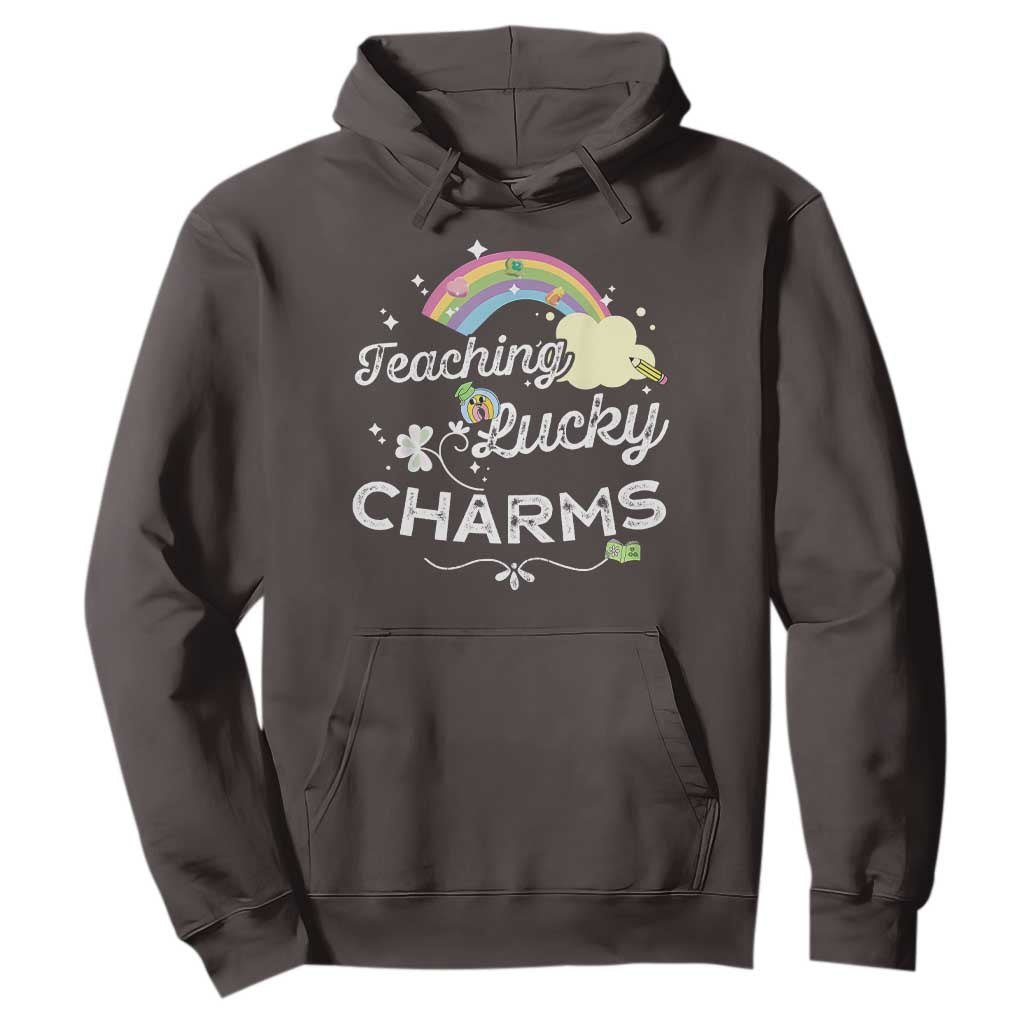 Girls St. Patricks Day Hoodie Little Miss Shenanigans TS10 Dark Chocolate Print Your Wear