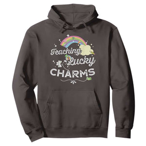 Girls St. Patricks Day Hoodie Little Miss Shenanigans TS10 Dark Chocolate Print Your Wear