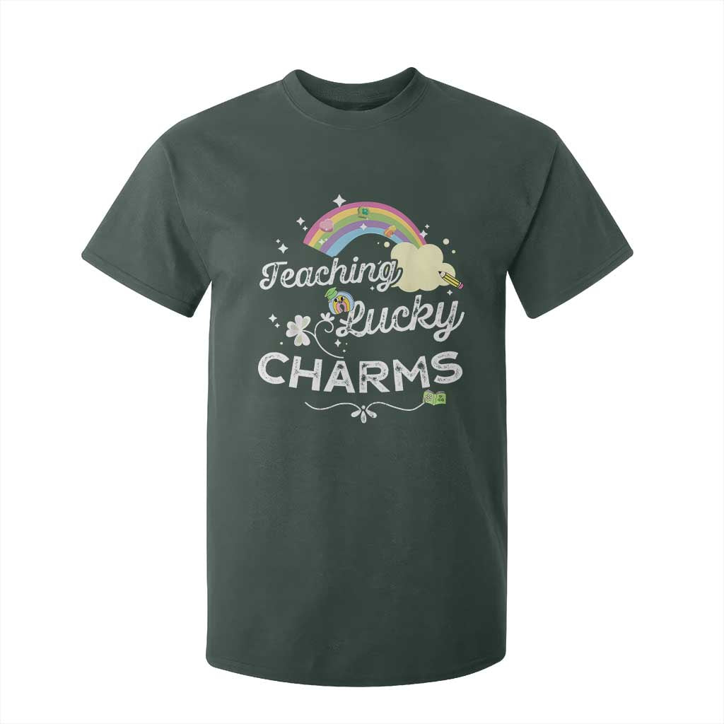 Girls St. Patricks Day T Shirt For Kid Little Miss Shenanigans TS10 Dark Forest Green Print Your Wear