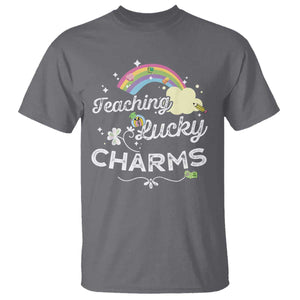 Girls St. Patricks Day T Shirt Little Miss Shenanigans TS10 Charcoal Print Your Wear