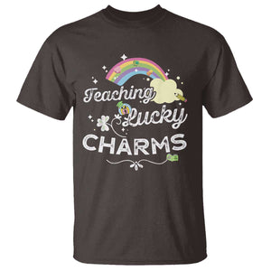 Girls St. Patricks Day T Shirt Little Miss Shenanigans TS10 Dark Chocolate Print Your Wear