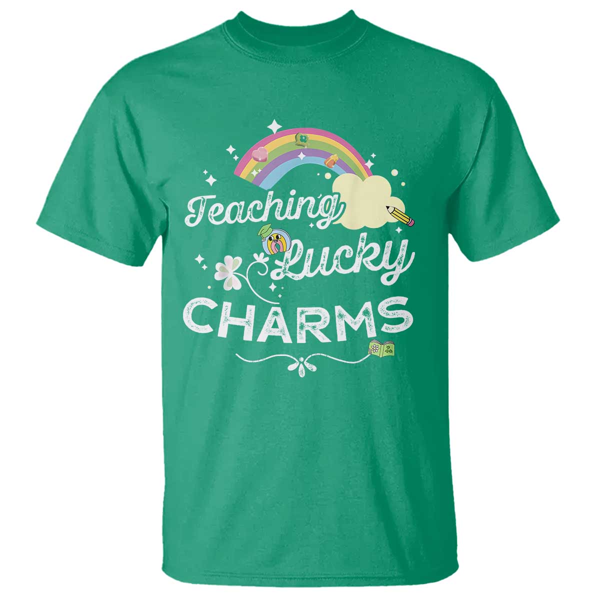 Girls St. Patricks Day T Shirt Little Miss Shenanigans TS10 Irish Green Print Your Wear