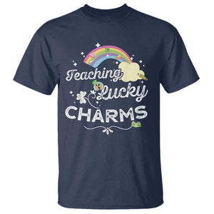 Girls St. Patricks Day T Shirt Little Miss Shenanigans TS10 Navy Print Your Wear