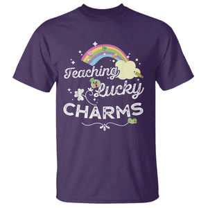 Girls St. Patricks Day T Shirt Little Miss Shenanigans TS10 Purple Print Your Wear