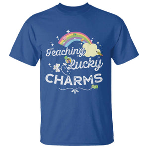 Girls St. Patricks Day T Shirt Little Miss Shenanigans TS10 Royal Blue Print Your Wear