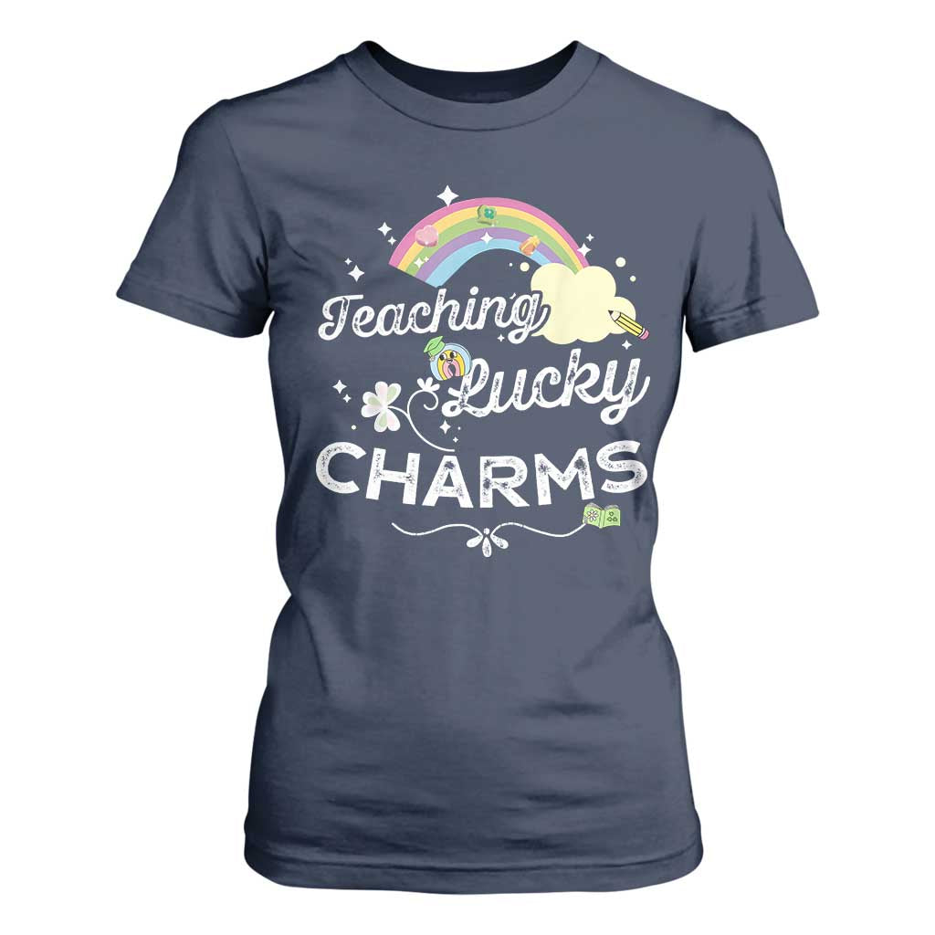 Girls St. Patricks Day T Shirt For Women Little Miss Shenanigans TS10 Navy Print Your Wear