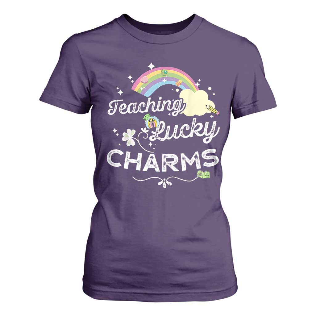 Girls St. Patricks Day T Shirt For Women Little Miss Shenanigans TS10 Purple Print Your Wear