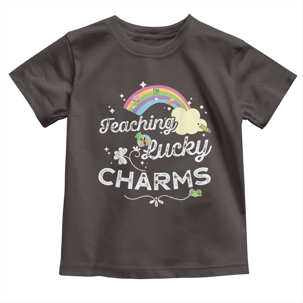 Girls St. Patricks Day Toddler T Shirt Little Miss Shenanigans TS10 Dark Chocolate Print Your Wear
