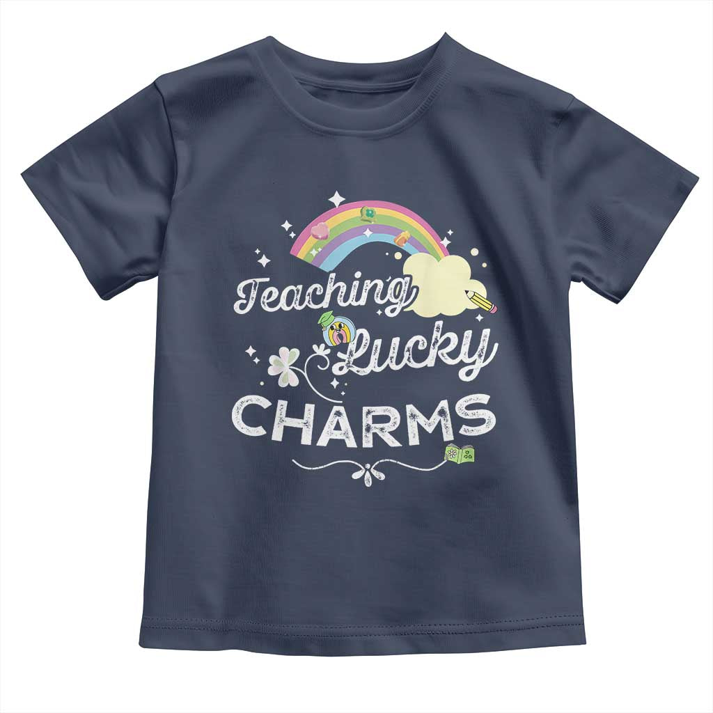 Girls St. Patricks Day Toddler T Shirt Little Miss Shenanigans TS10 Navy Print Your Wear