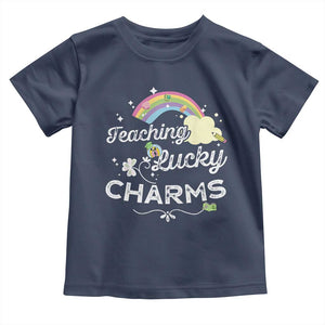 Girls St. Patricks Day Toddler T Shirt Little Miss Shenanigans TS10 Navy Print Your Wear