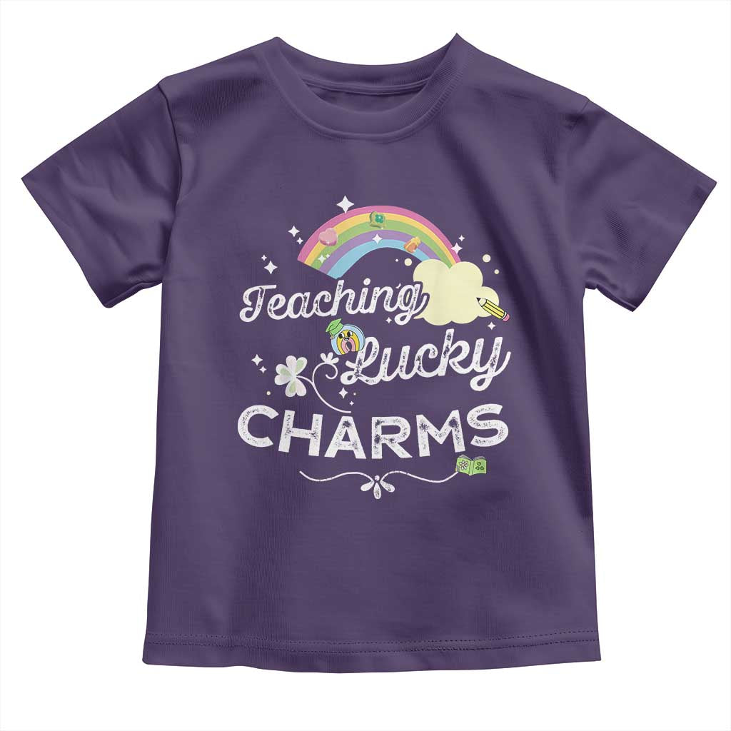 Girls St. Patricks Day Toddler T Shirt Little Miss Shenanigans TS10 Purple Print Your Wear