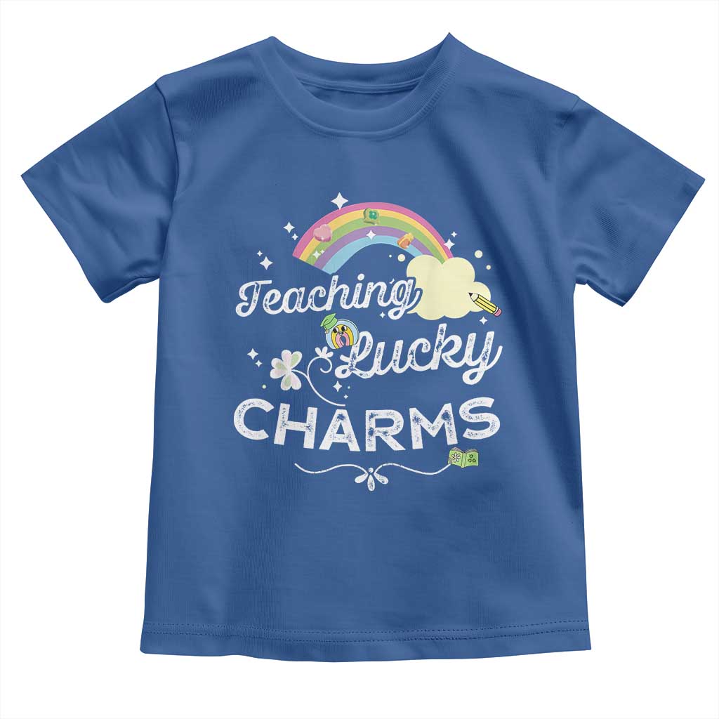 Girls St. Patricks Day Toddler T Shirt Little Miss Shenanigans TS10 Royal Blue Print Your Wear