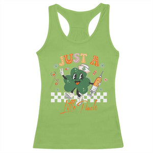 Nurse St Patrick's Racerback Tank Top Just A Little Pinch TS10 Lime Print Your Wear