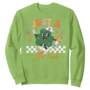 Nurse St Patrick's Sweatshirt Just A Little Pinch TS10 Lime Print Your Wear