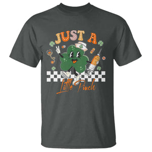 Nurse St Patrick's T Shirt Just A Little Pinch TS10 Dark Heather Print Your Wear