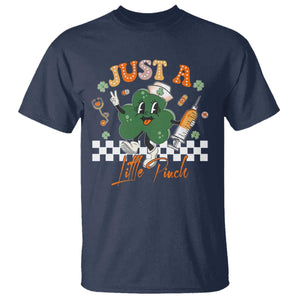Nurse St Patrick's T Shirt Just A Little Pinch TS10 Navy Print Your Wear
