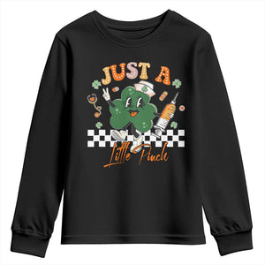 Nurse St Patrick's Youth Sweatshirt Just A Little Pinch TS10 Black Print Your Wear