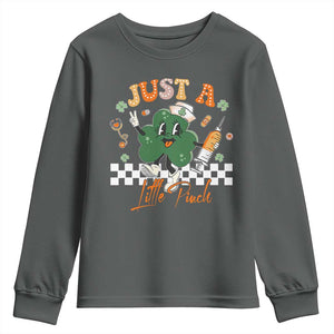 Nurse St Patrick's Youth Sweatshirt Just A Little Pinch TS10 Dark Heather Print Your Wear