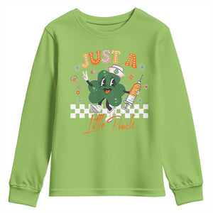 Nurse St Patrick's Youth Sweatshirt Just A Little Pinch TS10 Lime Print Your Wear