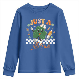 Nurse St Patrick's Youth Sweatshirt Just A Little Pinch TS10 Royal Blue Print Your Wear