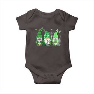 Nurse St Patricks Day Baby Onesie Lucky Shamrock Leopard Gnomes Irish Nurses TS10 Dark Chocolate Print Your Wear