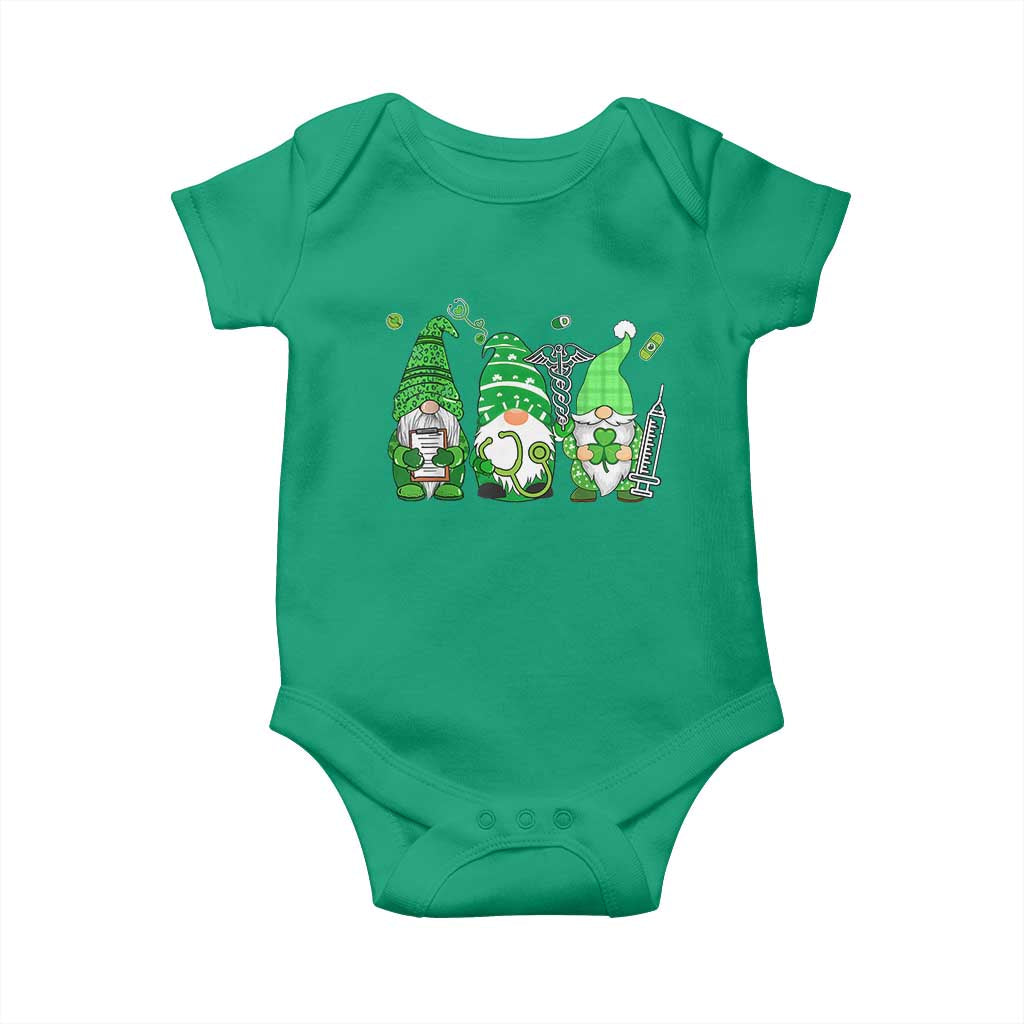 Nurse St Patricks Day Baby Onesie Lucky Shamrock Leopard Gnomes Irish Nurses TS10 Irish Green Print Your Wear