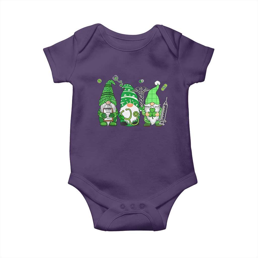 Nurse St Patricks Day Baby Onesie Lucky Shamrock Leopard Gnomes Irish Nurses TS10 Purple Print Your Wear
