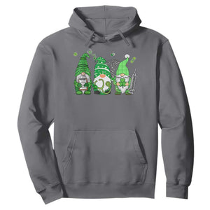 Nurse St Patricks Day Hoodie Lucky Shamrock Leopard Gnomes Irish Nurses TS10 Charcoal Print Your Wear