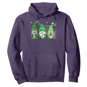Nurse St Patricks Day Hoodie Lucky Shamrock Leopard Gnomes Irish Nurses TS10 Purple Print Your Wear
