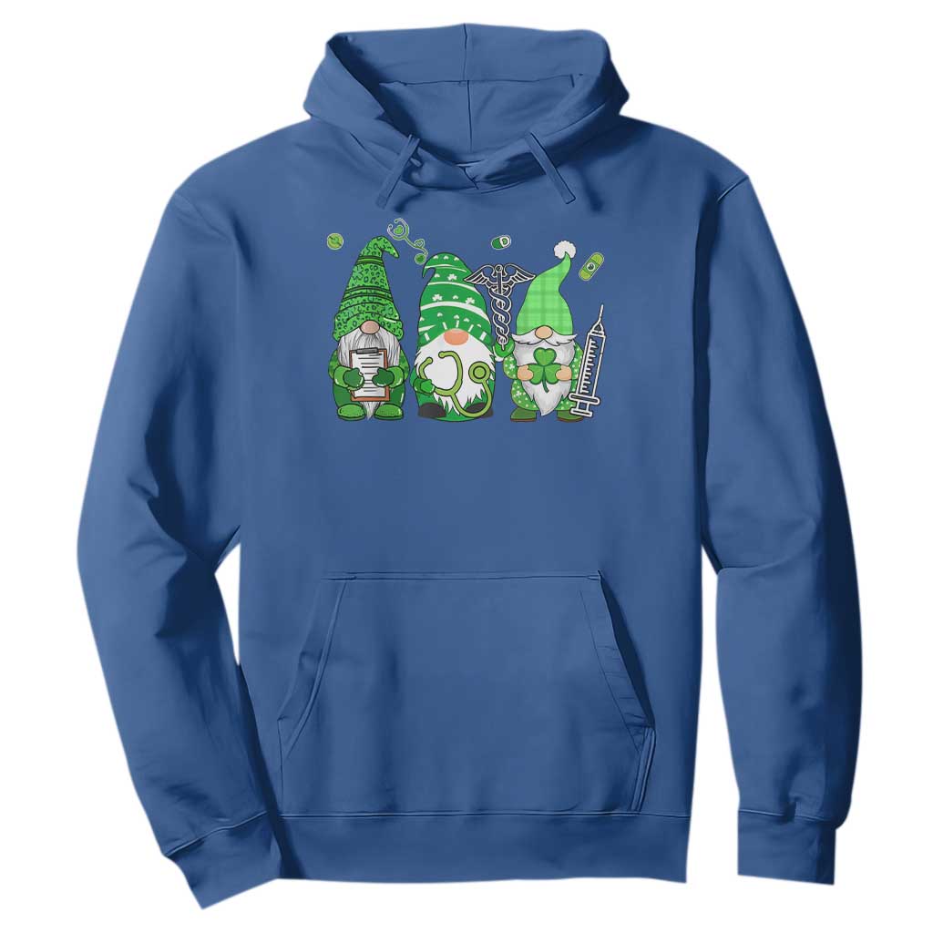 Nurse St Patricks Day Hoodie Lucky Shamrock Leopard Gnomes Irish Nurses TS10 Royal Blue Print Your Wear