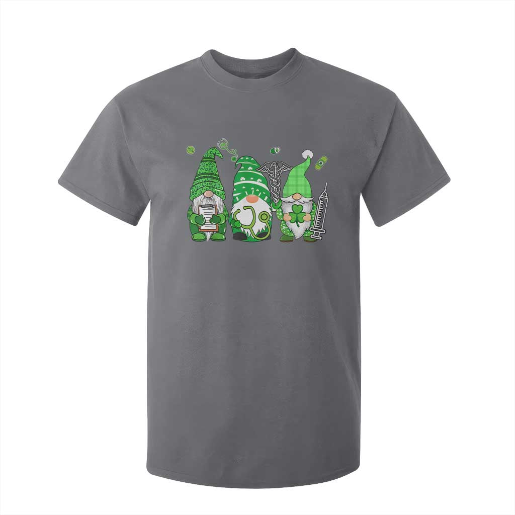 Nurse St Patricks Day T Shirt For Kid Lucky Shamrock Leopard Gnomes Irish Nurses TS10 Charcoal Print Your Wear