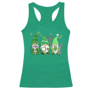 Nurse St Patricks Day Racerback Tank Top Lucky Shamrock Leopard Gnomes Irish Nurses TS10 Irish Green Print Your Wear