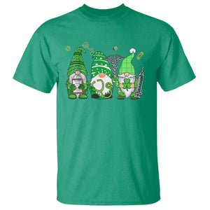 Nurse St Patricks Day T Shirt Lucky Shamrock Leopard Gnomes Irish Nurses TS10 Irish Green Print Your Wear