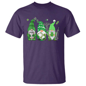 Nurse St Patricks Day T Shirt Lucky Shamrock Leopard Gnomes Irish Nurses TS10 Purple Print Your Wear
