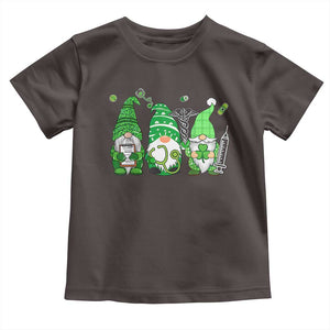 Nurse St Patricks Day Toddler T Shirt Lucky Shamrock Leopard Gnomes Irish Nurses TS10 Dark Chocolate Print Your Wear