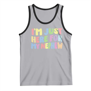 Im Just Here For My Nephew Tank Top Gift For Aunt From Nephew TS10 Athletic Heather Black Print Your Wear