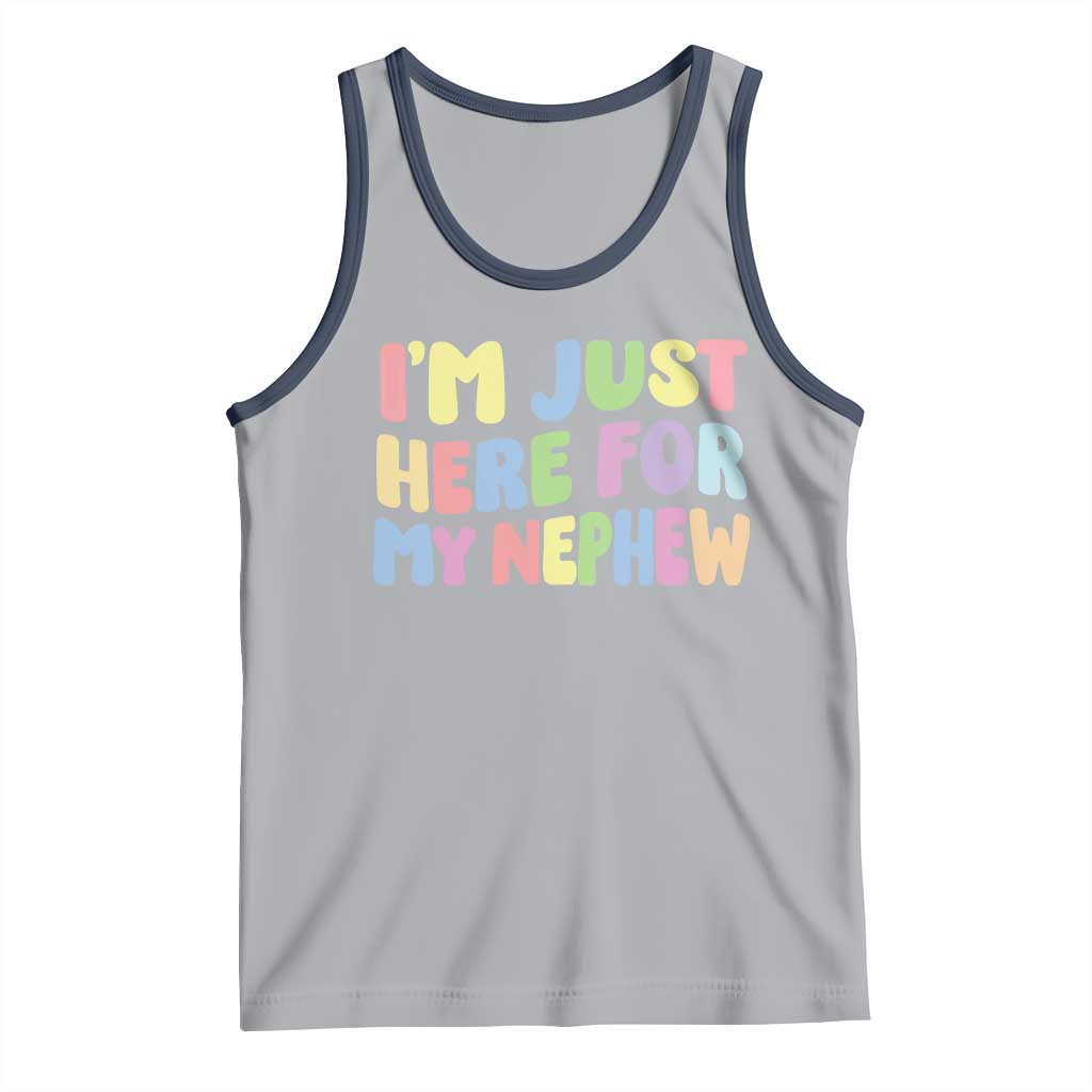 Im Just Here For My Nephew Tank Top Gift For Aunt From Nephew TS10 Athletic Heather Navy Print Your Wear