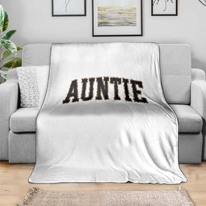 Auntie Throw Blanket Retro Varsity New Aunt Letter Print TS10 Print Your Wear