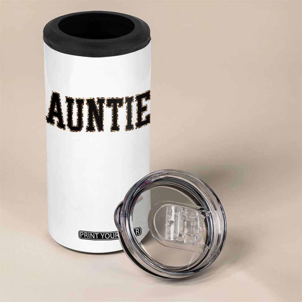 Auntie 4 in 1 Can Cooler Tumbler Retro Varsity New Aunt Letter Print TS10 Print Your Wear