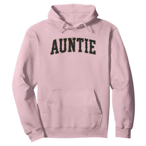 Auntie Hoodie Retro Varsity New Aunt Letter Print TS10 Light Pink Print Your Wear
