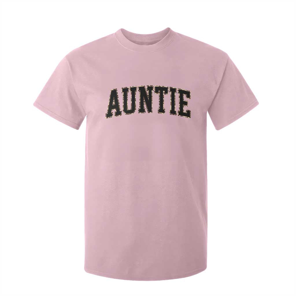 Auntie T Shirt For Kid Retro Varsity New Aunt Letter Print TS10 Light Pink Print Your Wear