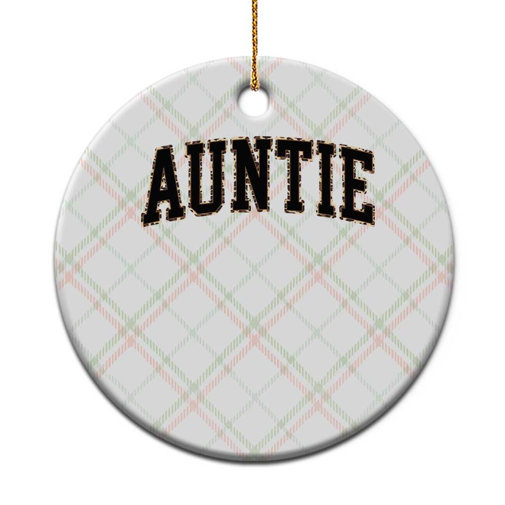 Auntie Ceramic Ornament Retro Varsity New Aunt Letter Print TS10 1pc Christmas Plaid Print Your Wear
