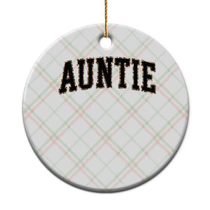 Auntie Ceramic Ornament Retro Varsity New Aunt Letter Print TS10 1pc Christmas Plaid Print Your Wear